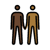 Men Holding Hands Dark Skin Tone Medium Dark Skin Tone Element from OpenMoji Emoji Set