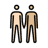 Men Holding Hands Light Skin Tone Medium Light Skin Tone Element from OpenMoji Emoji Set