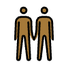 Men Holding Hands Medium Dark Skin Tone Element from OpenMoji Emoji Set