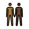 Men Holding Hands Medium Dark Skin Tone Dark Skin Tone Element from OpenMoji Emoji Set