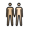 Men Holding Hands Medium Light Skin Tone Light Skin Tone Element from OpenMoji Emoji Set