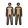 Men Holding Hands Medium Light Skin Tone Medium Skin Tone Element from OpenMoji Emoji Set