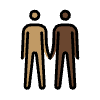 Men Holding Hands Medium Skin Tone Dark Skin Tone Element from OpenMoji Emoji Set