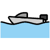 Motor Boat Element from OpenMoji Emoji Set