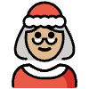 Mrs. Claus Medium Light Skin Tone Element from OpenMoji Emoji Set