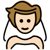 Person With Veil Light Skin Tone Element from OpenMoji Emoji Set