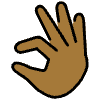 Pinching Hand Medium Dark Skin Tone Element from OpenMoji Emoji Set
