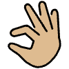 Pinching Hand Medium Light Skin Tone Element from OpenMoji Emoji Set
