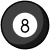 Pool 8 Ball Element from OpenMoji Emoji Set