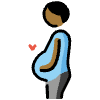 Pregnant Man Medium Dark Skin Tone Element from OpenMoji Emoji Set