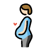 Pregnant Person Light Skin Tone Element from OpenMoji Emoji Set