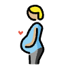 Pregnant Person Medium Light Skin Tone Element from OpenMoji Emoji Set
