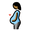 Pregnant Woman Medium Dark Skin Tone Element from OpenMoji Emoji Set