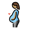 Pregnant Woman Medium Skin Tone Element from OpenMoji Emoji Set