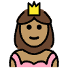 Princess Medium Skin Tone Element from OpenMoji Emoji Set