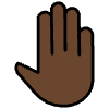 Raised Back Of Hand Dark Skin Tone Element from OpenMoji Emoji Set