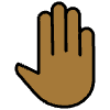 Raised Back Of Hand Medium Dark Skin Tone Element from OpenMoji Emoji Set