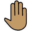 Raised Back Of Hand Medium Skin Tone Element from OpenMoji Emoji Set