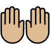 Raising Hands Medium Light Skin Tone Element from OpenMoji Emoji Set