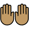 Raising Hands Medium Skin Tone Element from OpenMoji Emoji Set