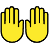 Raising Hands Element from OpenMoji Emoji Set