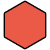 Red Hexagon Element from OpenMoji Emoji Set