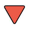 Red Triangle Pointed Down Element from OpenMoji Emoji Set