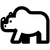 Rhinoceros High Contrast Element from Fluent Emoji High Contrast Set