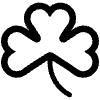 Shamrock High Contrast Element from Fluent Emoji High Contrast Set