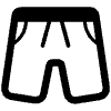 Shorts High Contrast Element from Fluent Emoji High Contrast Set