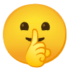 Shushing Face Element from Noto Emojis Set