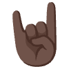 Sign Of The Horns Dark Skin Tone Element from Noto Emojis Set