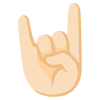 Sign Of The Horns Light Skin Tone Element from Noto Emojis Set