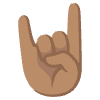 Sign Of The Horns Medium Skin Tone Element from Noto Emojis Set