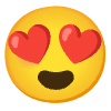 Smiling Face With Heart Eyes Element from Noto Emojis Set