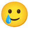 Smiling Face With Tear Element from Noto Emojis Set