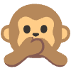 Speak No Evil Monkey Element from Noto Emojis Set