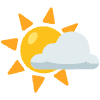 Sun Behind Small Cloud Element from Noto Emojis Set