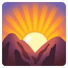 Sunrise Over Mountains Element from Noto Emojis Set