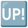 Up! Button Element from Noto Emojis Set