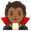 Vampire Medium Dark Skin Tone Element from Noto Emojis Set