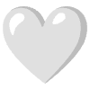 White Heart Element from Noto Emojis Set