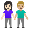 Woman And Man Holding Hands Light Skin Tone Medium Light Skin Tone Element from Noto Emojis Set