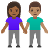 Woman And Man Holding Hands Medium Dark Skin Tone Medium Skin Tone Element from Noto Emojis Set