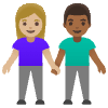 Woman And Man Holding Hands Medium Light Skin Tone Medium Dark Skin Tone Element from Noto Emojis Set