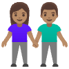 Woman And Man Holding Hands Medium Skin Tone Element from Noto Emojis Set