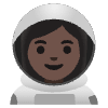 Woman Astronaut Dark Skin Tone Element from Noto Emojis Set
