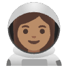 Woman Astronaut Medium Skin Tone Element from Noto Emojis Set