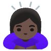 Woman Bowing Dark Skin Tone Element from Noto Emojis Set