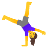 Woman Cartwheeling Element from Noto Emojis Set